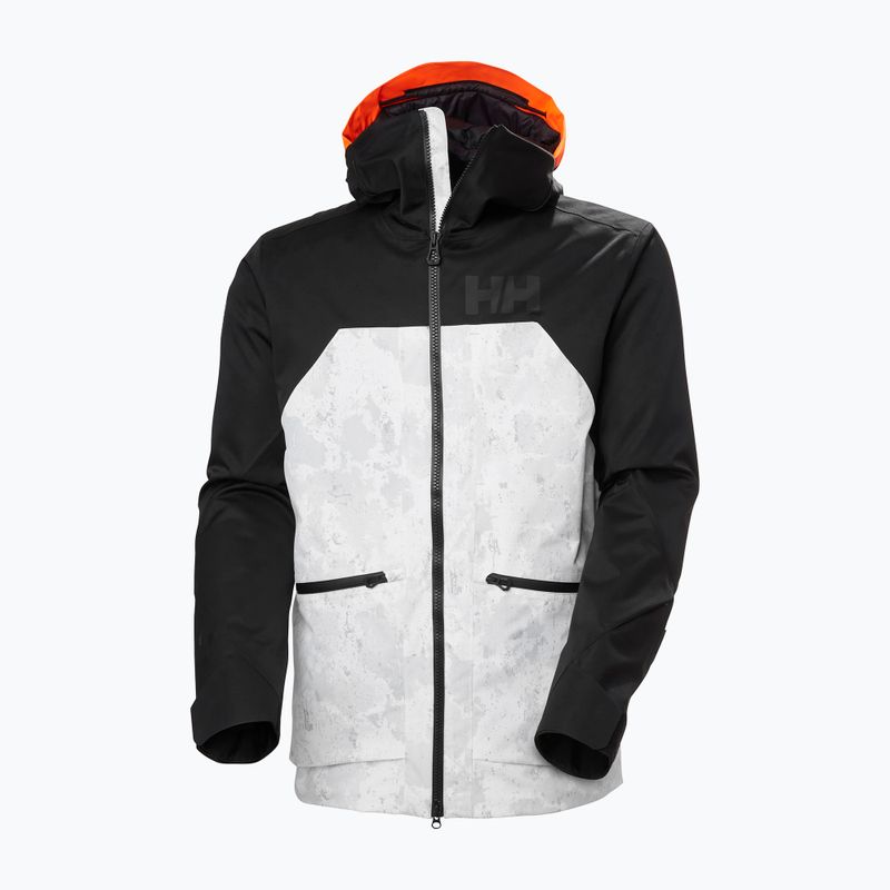 Giacca da sci Helly Hansen Straightline Lifaloft 2.0 uomo grigio nebbia neve camo aop 9