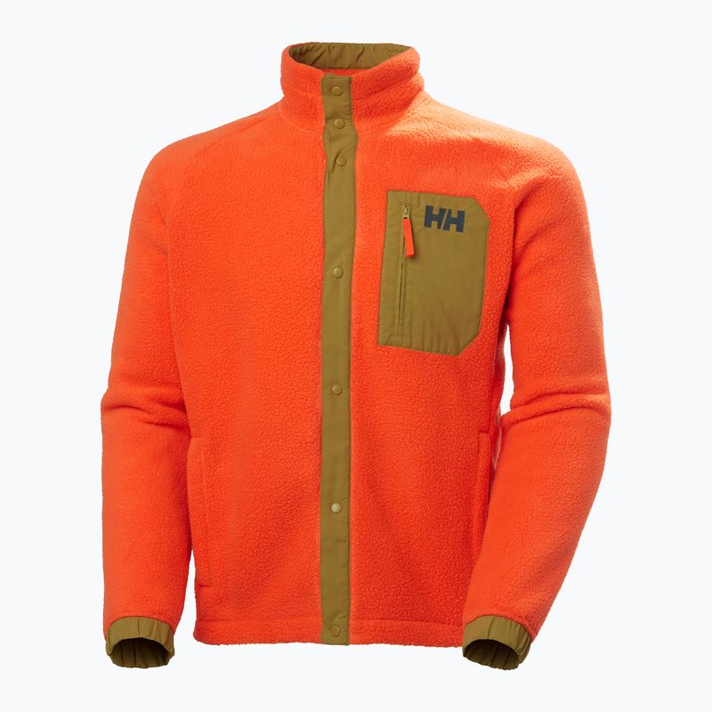 Felpa Helly Hansen Panorama Pile Snap da uomo pomodoro ciliegia