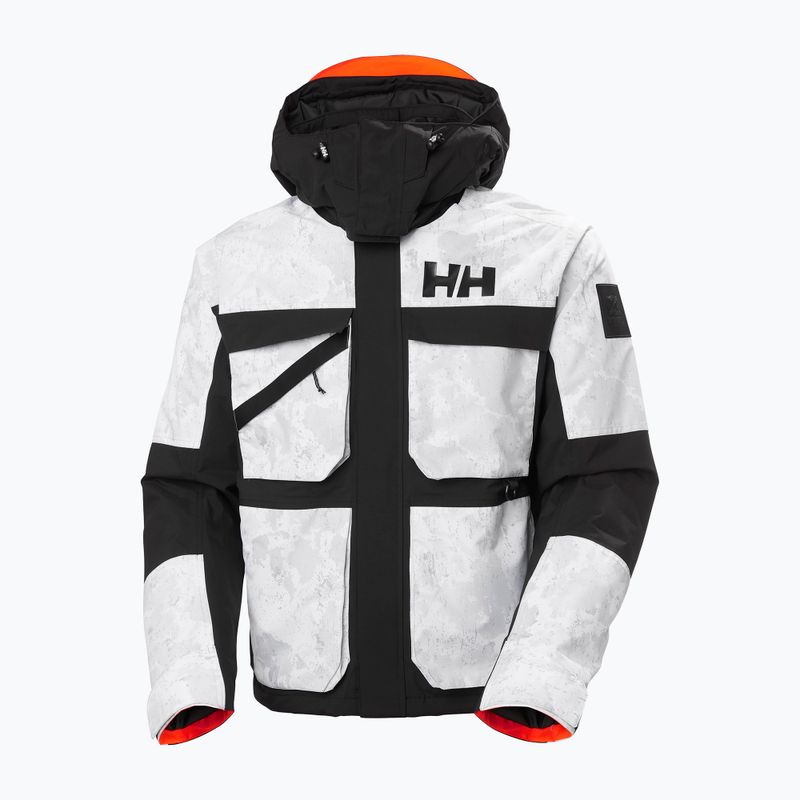 Giacca da sci da uomo Helly Hansen Ullr D Heritage Short grey fog snow camo aop 12