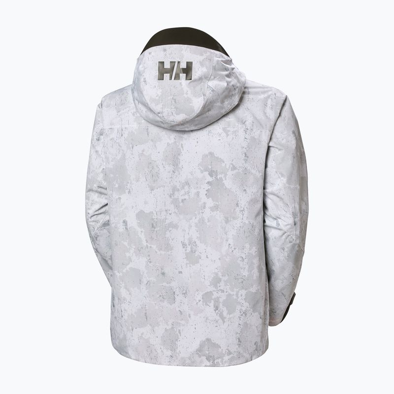 Giacca da sci da uomo Helly Hansen Ullr D Shell Graphic grey fog snow camo aop 11