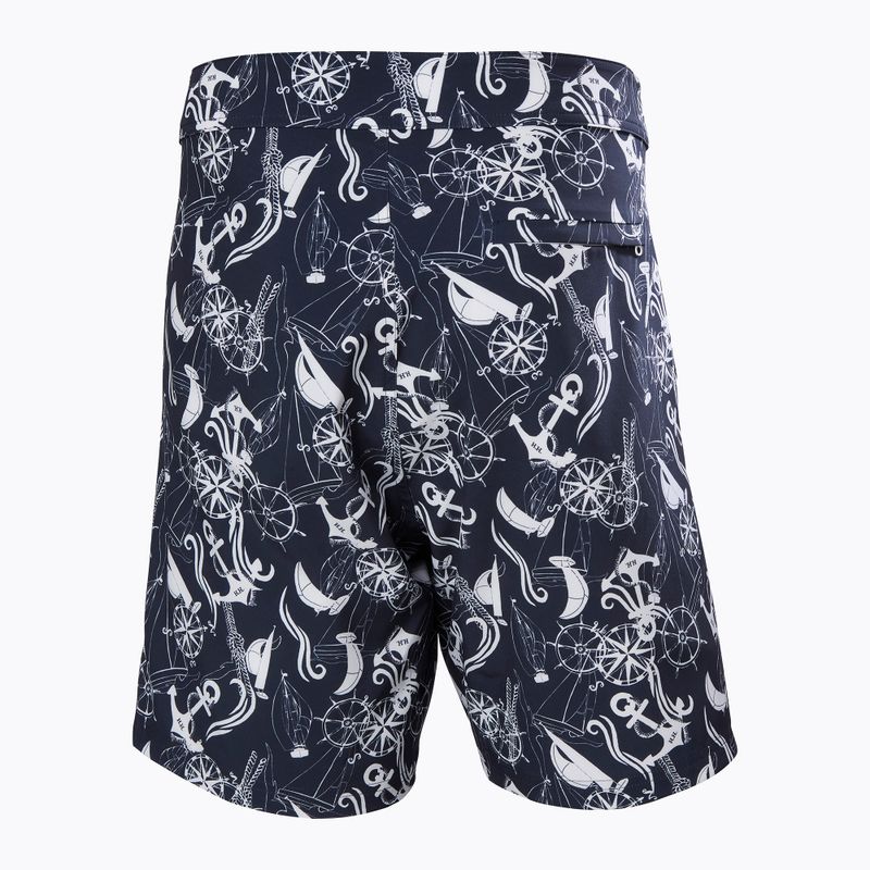 Pantaloncini da bagno da uomo Helly Hansen Newport Boardshorts 8" navy nautico aop 6