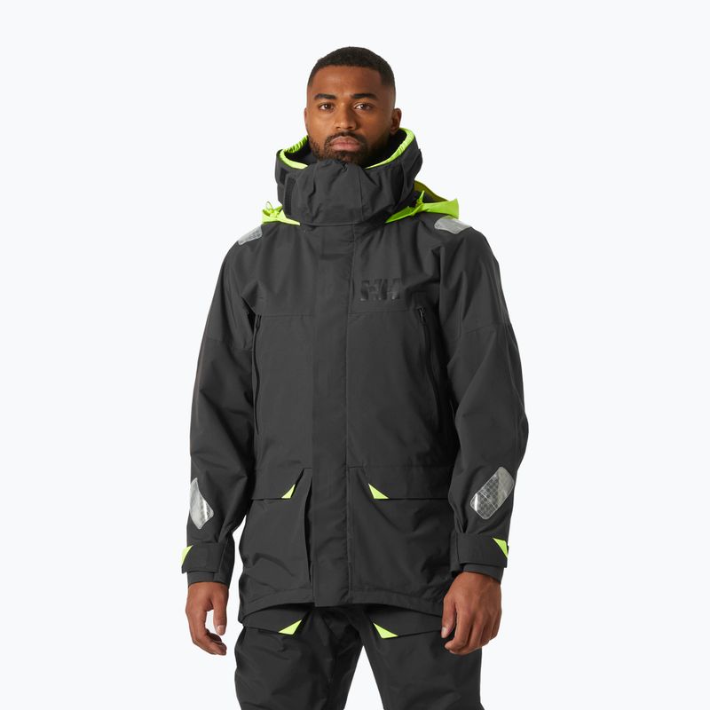 Helly Hansen Skagen Offshore, giacca da pioggia da uomo, ebano