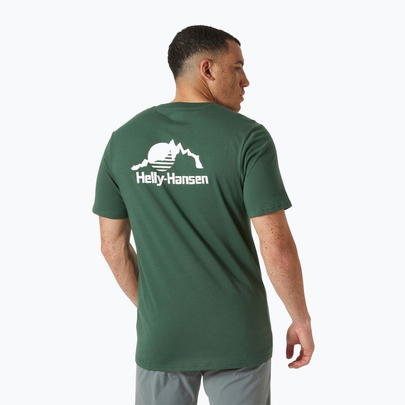 Maglietta Helly Hansen Nord Graphic verde giungla da uomo 2