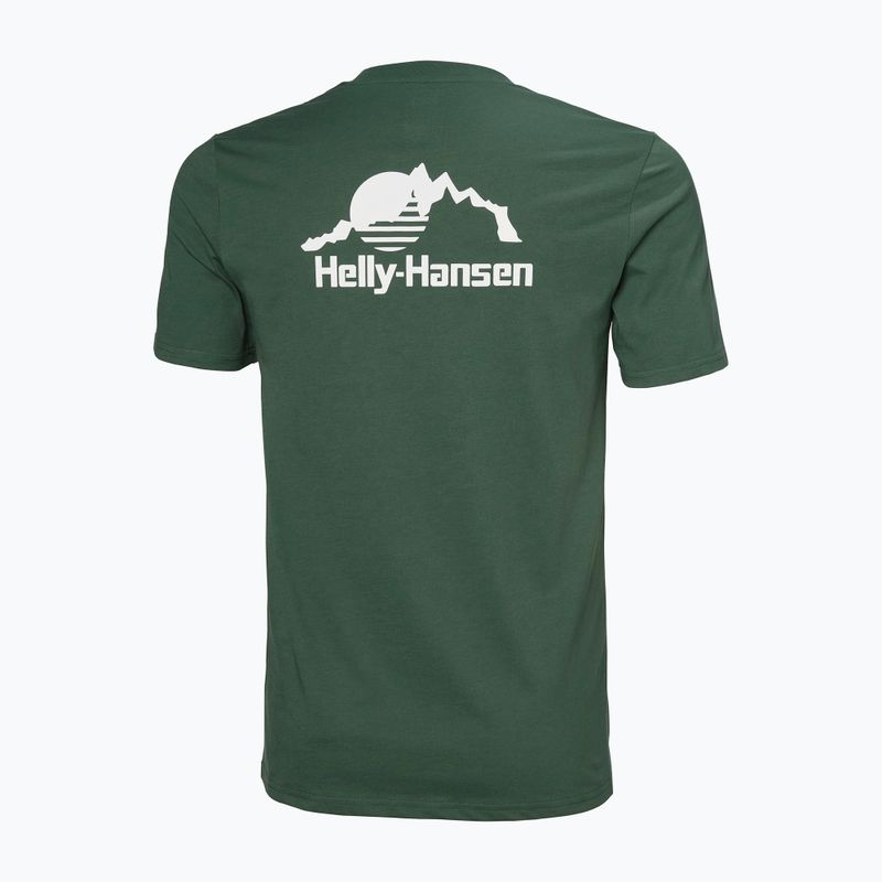 Maglietta Helly Hansen Nord Graphic verde giungla da uomo 5