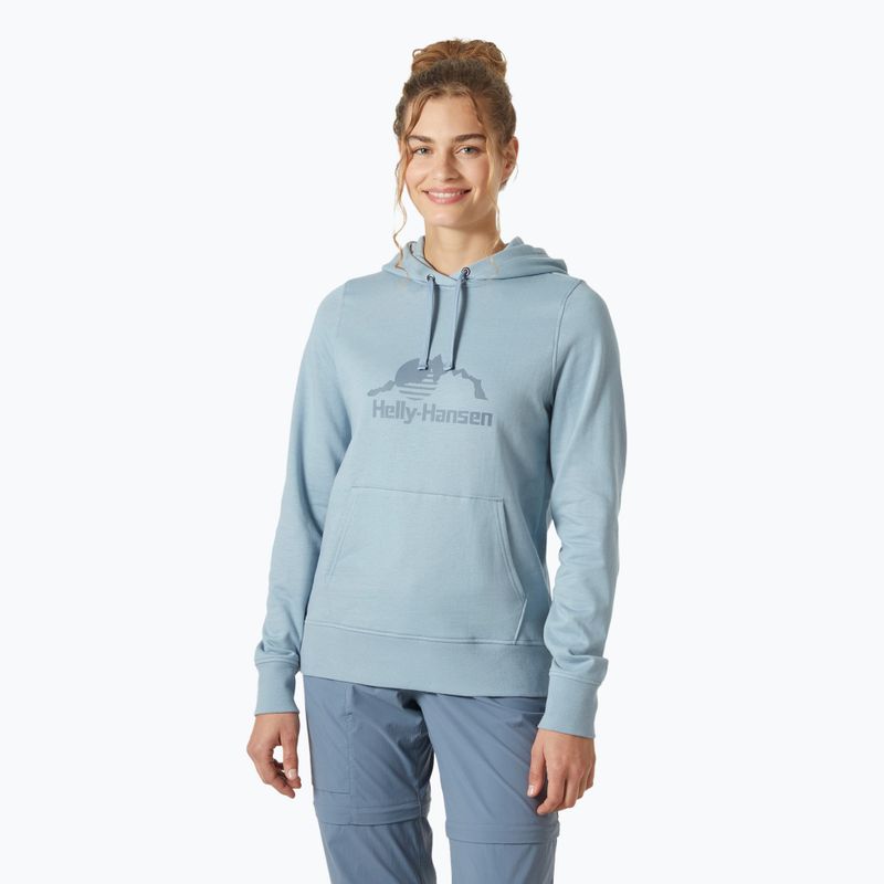 Felpa con cappuccio Helly Hansen Nord Graphic Donna blu vento