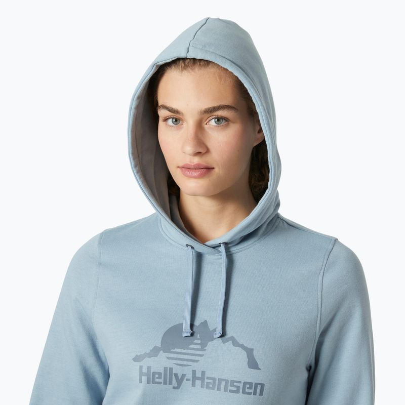 Felpa con cappuccio Helly Hansen Nord Graphic Donna blu vento 3