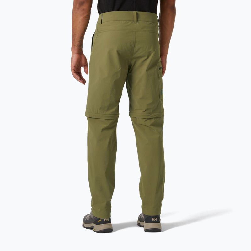 Pantaloni softshell Helly Hansen da uomo Brono Softshell Zip Off terrain verde 2