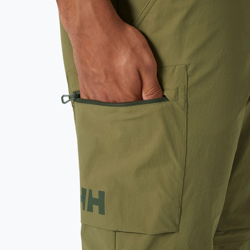 Pantaloni softshell Helly Hansen da uomo Brono Softshell Zip Off terrain verde 4