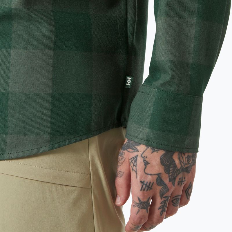 Camicia Helly Hansen Aker Flannel LS da uomo a quadri di bufalo verde giungla 4