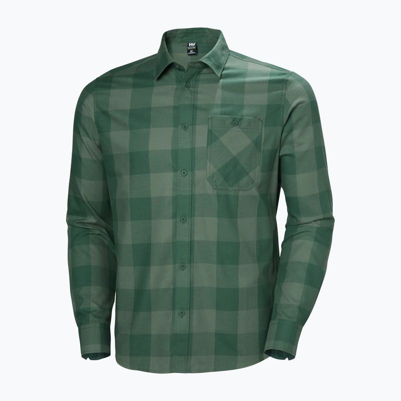 Camicia Helly Hansen Aker Flannel LS da uomo a quadri di bufalo verde giungla 5