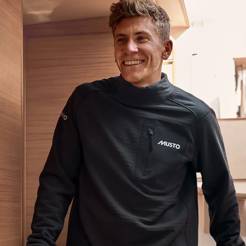 Felpa da vela uomo Musto Storm Fleece Midlayer carbon 8