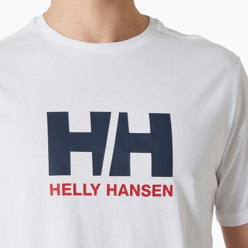 Maglietta Helly Hansen Logo 3.0 bianca da uomo 3