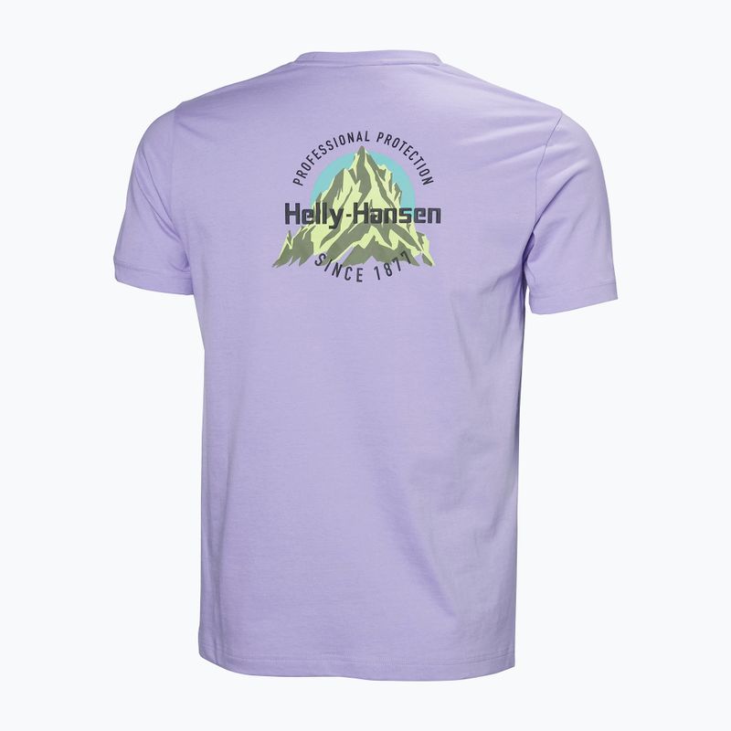 Maglietta Helly Hansen Core Graphic T 2.0 da uomo color lavanda brillante 2