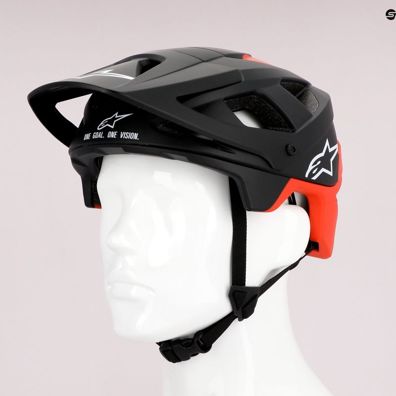 Casco da bici Alpinestars Vector Pro Atom nero/rosso opaco 9
