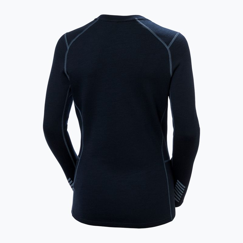 Maglia termica da donna Helly Hansen Lifa Merino Midweight Graphic Crew navy nordic rose aop 6