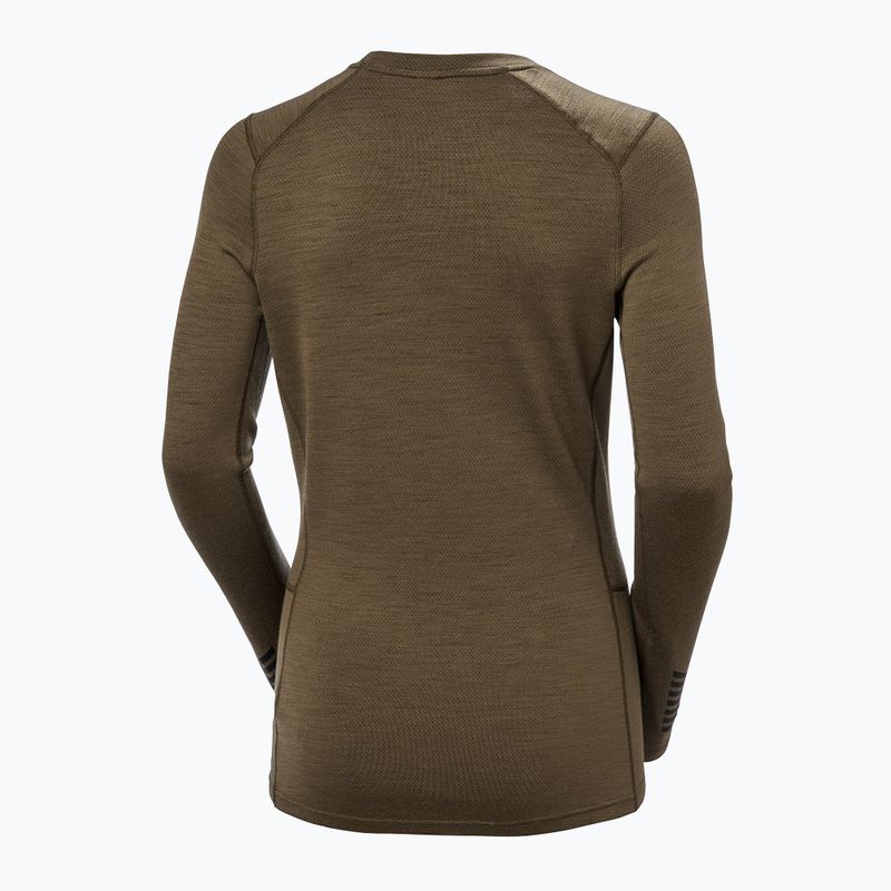 Maglia termica da donna Helly Hansen Lifa Merino Midweight Graphic Crew sepia houndstooth aop 6