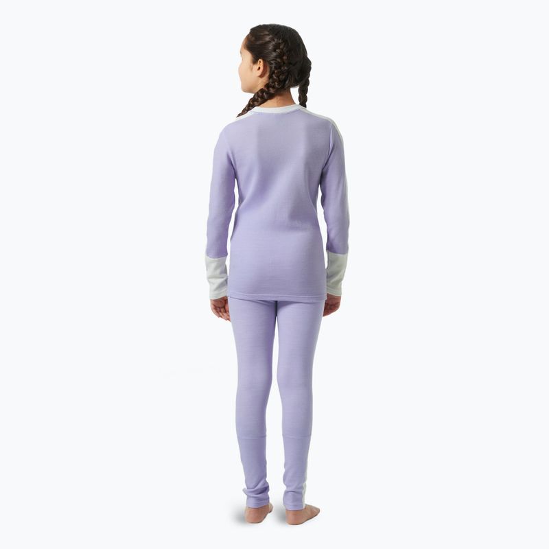 Helly Hansen JR Lifa Merino Midweight, set di intimo termico per bambini color lavanda brillante 2