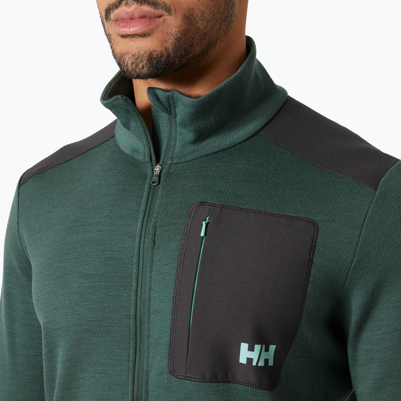 Felpa da trekking Helly Hansen Lifa Merino Midlayer uomo verde giungla 3
