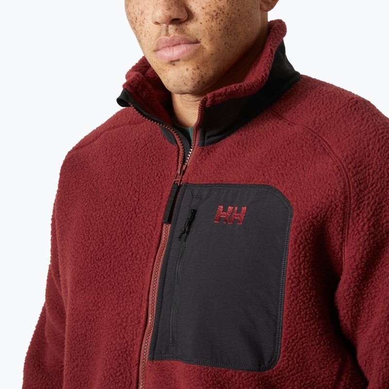 Felpa Helly Hansen Panorama Pile Block Uomo rosso mars 3