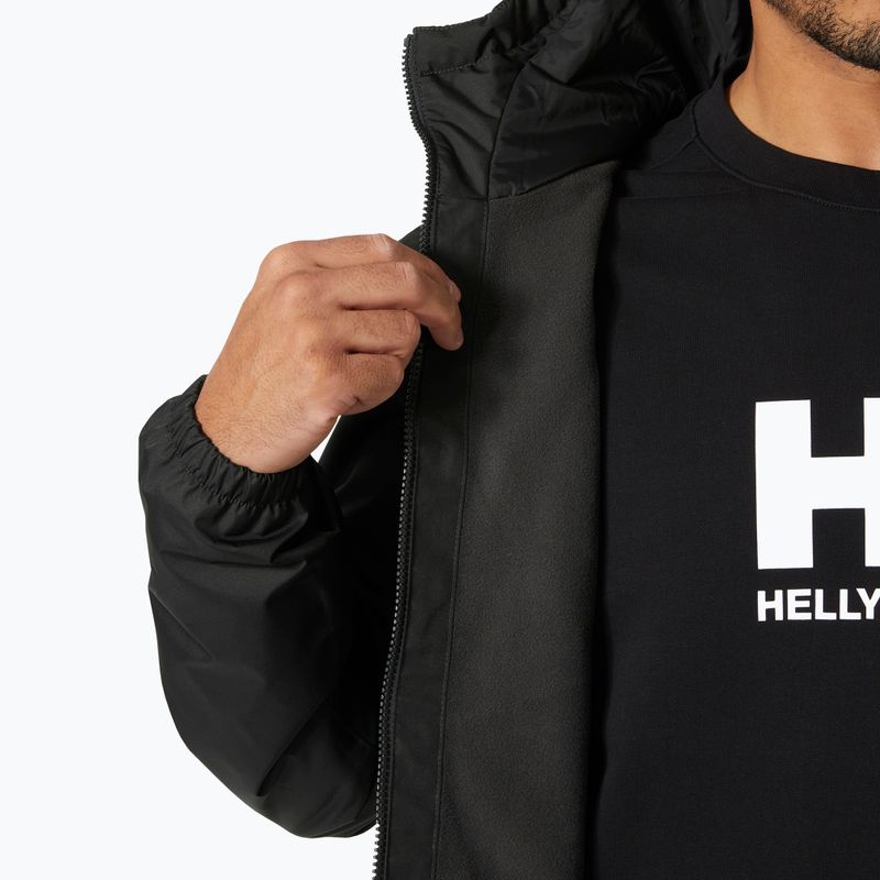 Giacca antipioggia da uomo Helly Hansen Vancouver foderata in pile ebano 5