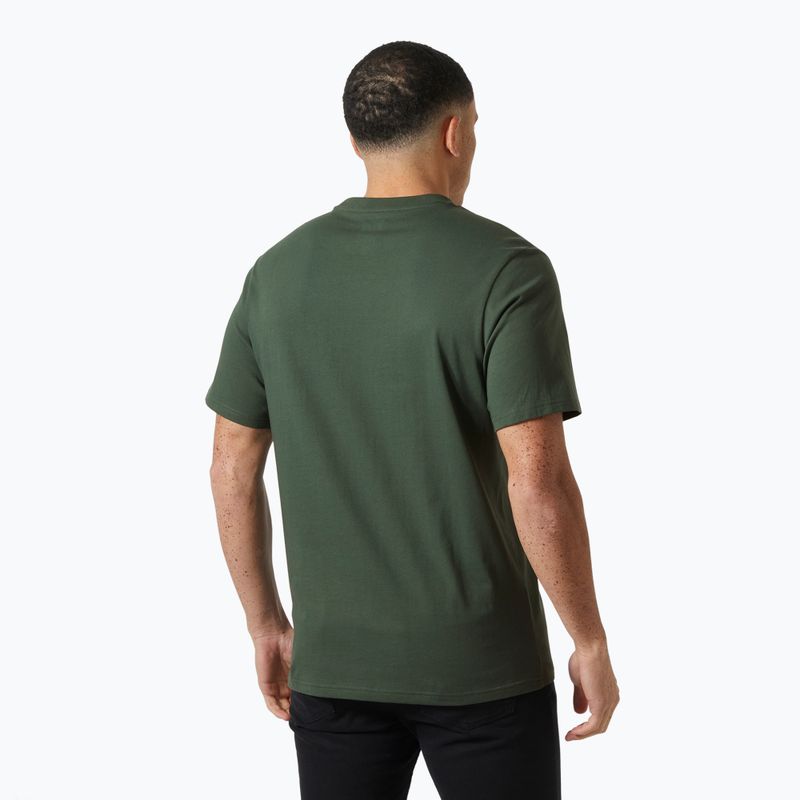 Maglietta Helly Hansen Box T 2.0 uomo verde giungla 2