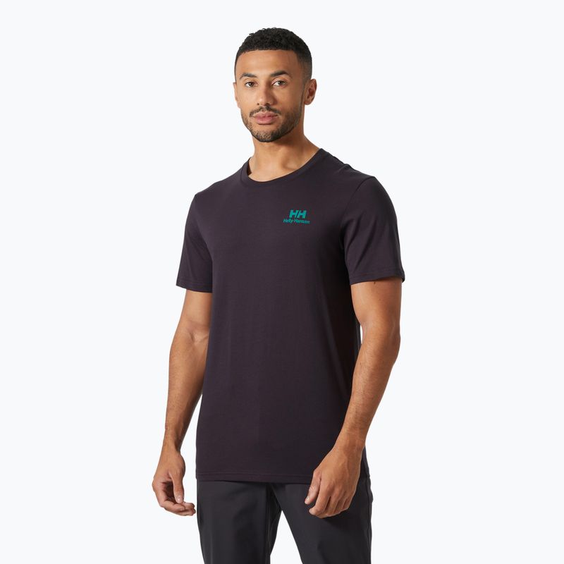 Maglietta Helly Hansen Nord Graphic nero uva da uomo