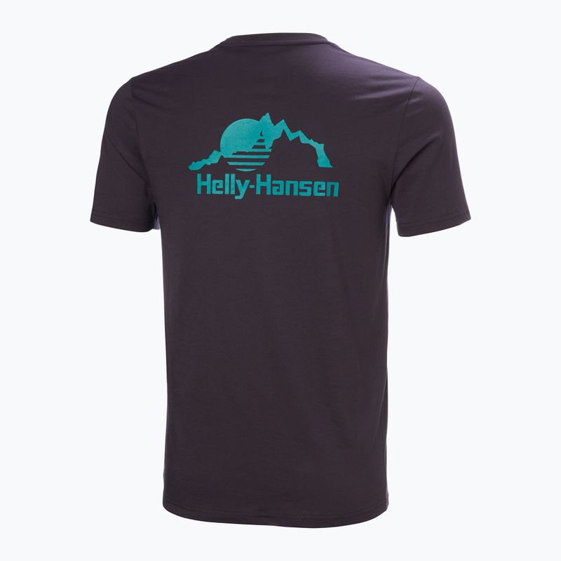 Maglietta Helly Hansen Nord Graphic nero uva da uomo 5