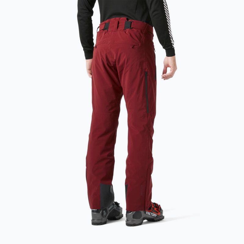 Pantaloni da sci da uomo Helly Hansen Alpha Lifaloft mars red 2