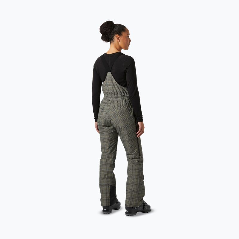 Pantaloni da sci da donna Helly Hansen Legendary Insulated Bib pebble broxburn plaid aop 2