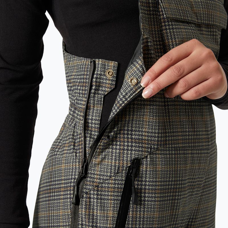 Pantaloni da sci da donna Helly Hansen Legendary Insulated Bib pebble broxburn plaid aop 4