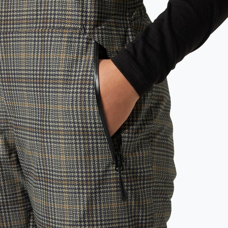Pantaloni da sci da donna Helly Hansen Legendary Insulated Bib pebble broxburn plaid aop 5