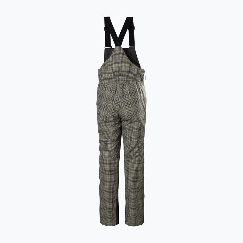 Pantaloni da sci da donna Helly Hansen Legendary Insulated Bib pebble broxburn plaid aop 9