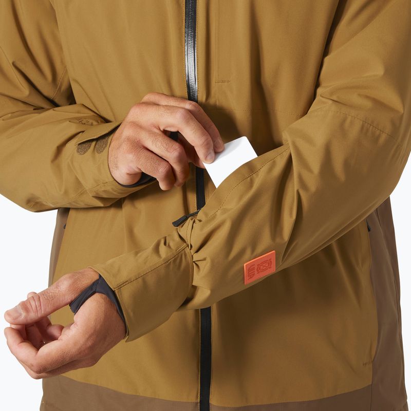 Helly Hansen Powdreamer 2.0 giacca da sci da uomo color seppia 6