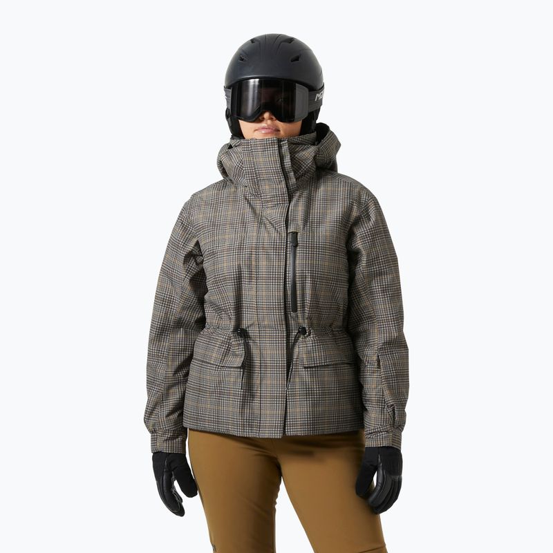 Giacca da sci da donna Helly Hansen Nora Insulated 2.0 pebble broxburn plaid aop