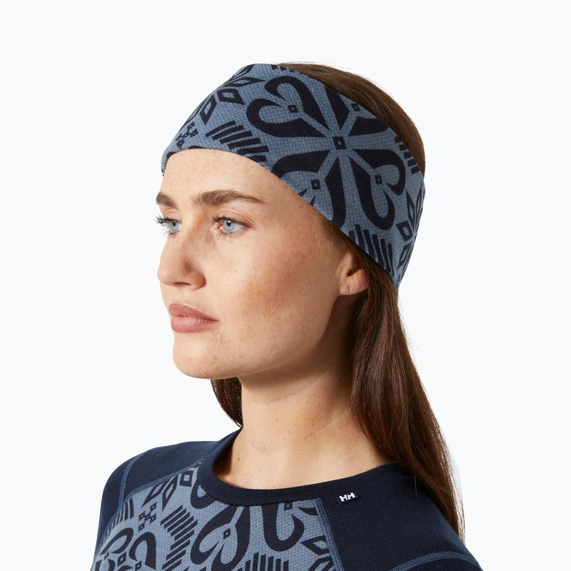 Fascia per la testa Helly Hansen Lifa Merino Navy Nordic Rose Aop 2