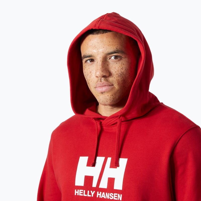 Felpa da uomo Helly Hansen HH Logo Hoodie red 3