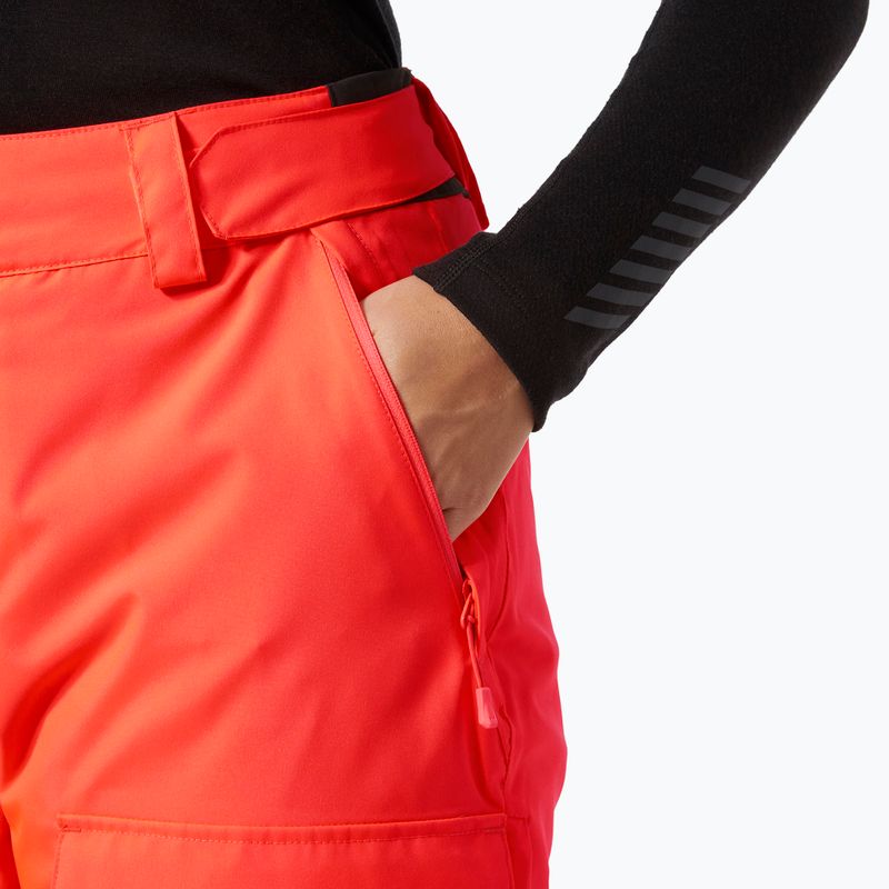 Helly Hansen Switch Cargo 2.0 pantaloni da sci da donna neon corallo 4