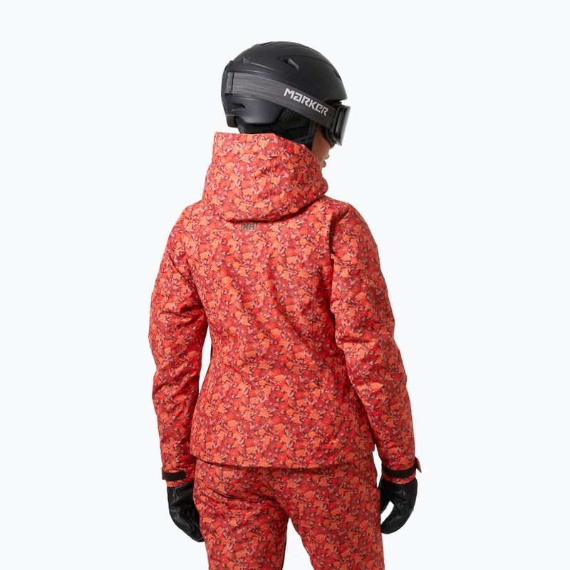 Giacca da sci da donna Helly Hansen Valdisere 3.0 red floral aop 2
