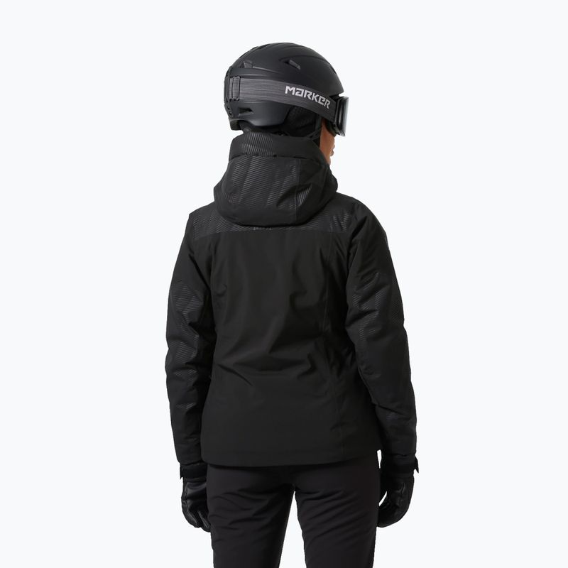 Giacca da sci da donna Helly Hansen Valdisere 3.0 black embossed stripes 2