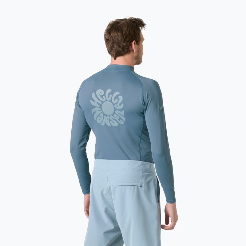 Maglia a maniche lunghe da nuoto uomo Helly Hansen Waterwear Rashguard washed navy 2