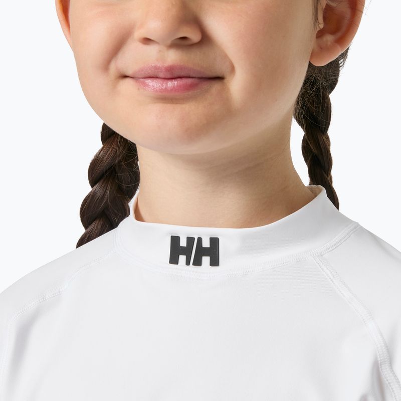Maglia a maniche lunghe da nuoto per bambini Helly Hansen Waterwear Rashguard Jr white 3