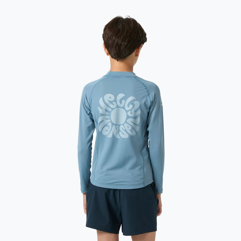 Maglia a maniche lunghe da nuoto per bambini Helly Hansen Waterwear Rashguard Jr washed navy 2