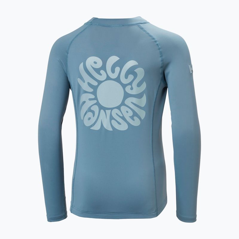 Maglia a maniche lunghe da nuoto per bambini Helly Hansen Waterwear Rashguard Jr washed navy 6