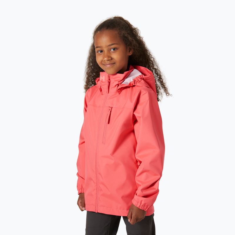 Giacca da vela per bambini Helly Hansen Crew Hooded Jr 41813 sunset pink 3