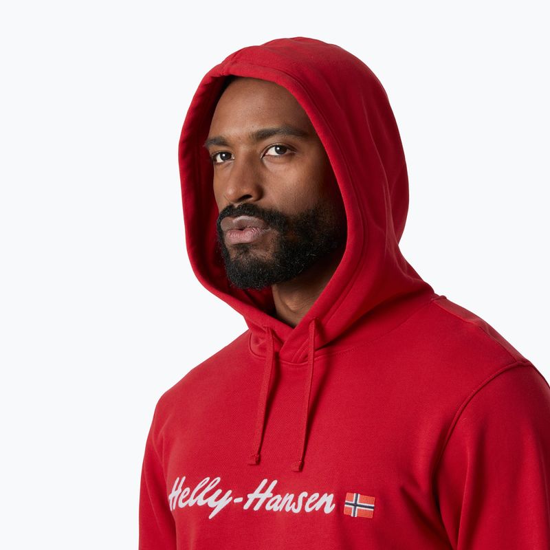 Felpa da uomo Helly Hansen Core Graphic Hoodie red 3