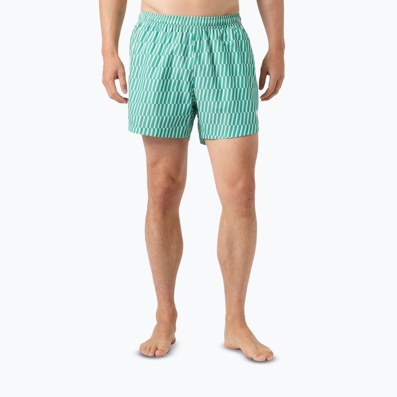Pantaloncini da vela da uomo Helly Hansen Newport Trunk 4.5" dark mint offset stripe ao 3