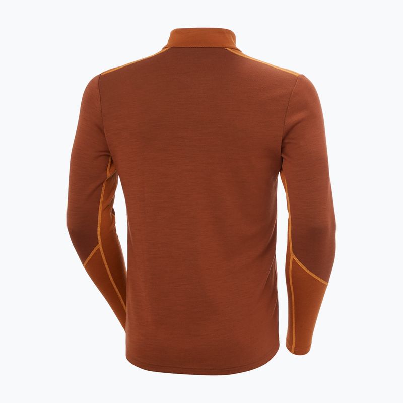 Felpa termica uomo Helly Hansen Lifa Merino Midweight 1/2 Zip iron oxide 2