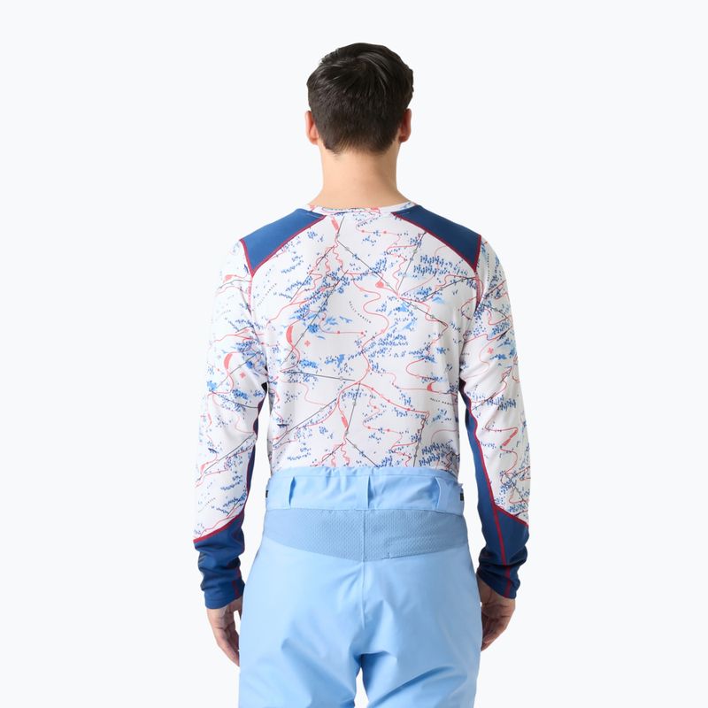 Felpa termica uomo Helly Hansen Lifa Active white slope map aop 2
