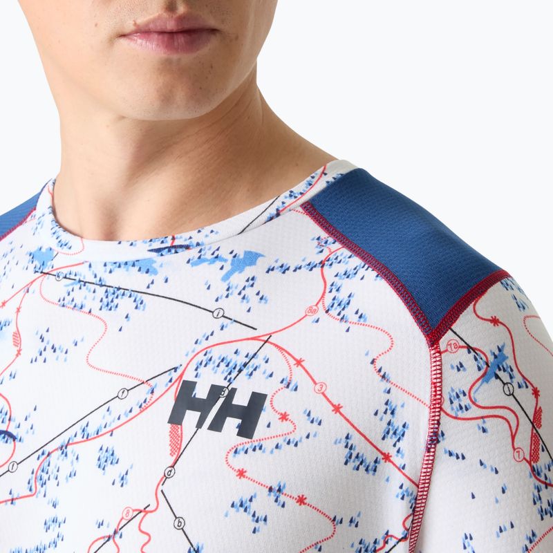 Felpa termica uomo Helly Hansen Lifa Active white slope map aop 3
