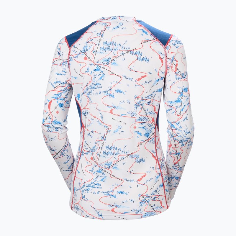 Felpa termica donna Helly Hansen Lifa Active white slope map aop 6